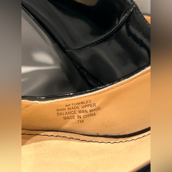 Marc Fisher black patent leather platform peep toe high heeled shoes size 7 - Picture 7 of 15